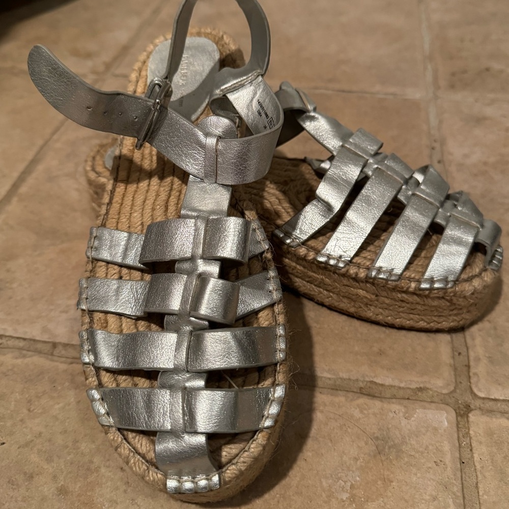 Pull&Bear espadrille metallic sandals
